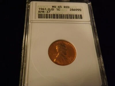 1961  1C    D/D                    ANACS   MS 65  RED   - Image 1 of 2