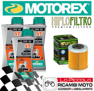 KIT TAGLIANDO 3 LT OLIO MOTOREX RACING 20W60 + FILTRO KTM Rally Factory 690 2007