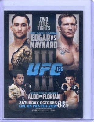 2015 Topps UFC Poster Insert #136 Frankie Edgar Gray Maynard Jose Aldo - Image 1 of 3