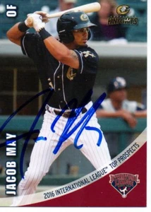 Jacob May 2016 Charlotte Knights International League Top Prospects Signed Card - Picture 1 of 1