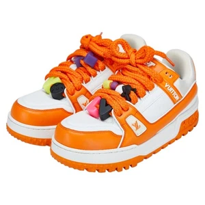 LOUIS VUITTON 23SS LV Trainer Maxi Line Sneakers Size: 5 1AB8SX Women 【Used】 - Picture 1 of 14