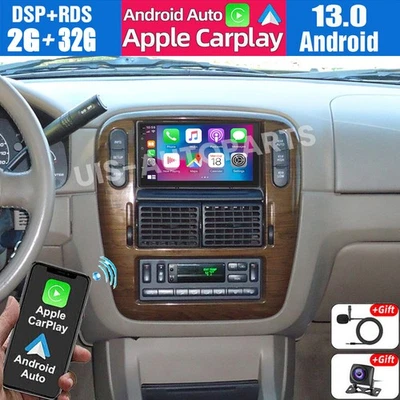 7'' Android 13 CarPlay For Ford Explorer 1998-2005 Car Radio Stereo GPS + Camera - Image 1 of 4