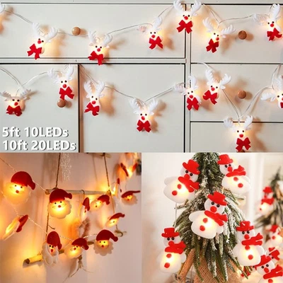 Christmas String Fairy Lights  Reindeer / Snowman / Santa Claus Xmas Party Lamp - Image 1 of 4
