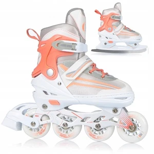 Inliner 2in1 Rollschuhe Inlineskates Schlittschuhe Verstellbar Kinder Erwachsene - Bild 1 von 14