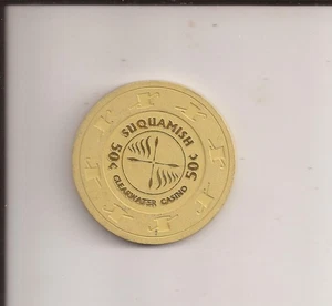 Suquamish Clearwater Casino 50 Cent Casino Chip Washington 1/2 Dollar Chip - Bild 1 von 2