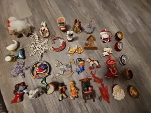 Christmas Ornaments Very Rare Big Lot Antique Vintage Ornaments  - Picture 1 of 12