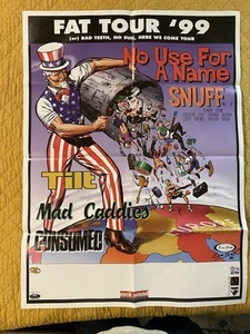 Riesiges FAT WRECK CHORDS 1999 WORLD TOUR Promo Poster signiert von LES TOIL 24x32 RAR - Bild 1 von 5