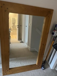 Large High Quality Oak Wall Mirror 138cm/4.5ft x 91cm/3ft - Picture 1 of 1