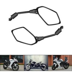 Par de espejos retrovisores laterales negros para Harley Sportster XL1200 2004-2016 - Imagen 1 de 14