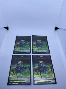 MTG Japanese Foil Thrull Token Black 4pcs Set Collectible Used - Picture 1 of 2