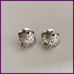 Aretes con aguja de plata 925 flor ahuecada vintage de nueva llegada para damas - Imagen 1 de 24