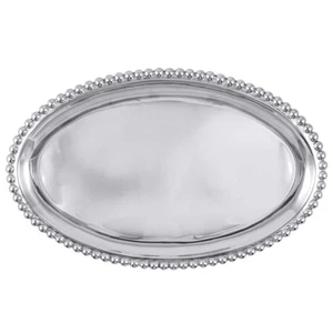 PLATO OVALADO GRANDE PERLADO | TRANSPARENTE | BRILLANTE | VAJILLA | PLATOS | RECICLADO... - Imagen 1 de 3