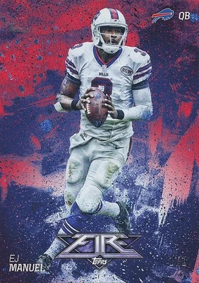 EJ Manuel 2014 Topps Fire Red One of One Buffalo Bills Florida State 1/1 - Image 1 of 2