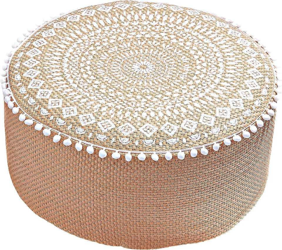 Weltbild Sitzpouf Boho - Raffiniertes Geflecht & Quasten - Sehr Gut - Bild 1 von 1