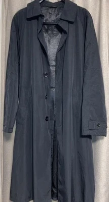 ARMANI Abrigo Largo Chaqueta Hombre Talla 44 Negro Lluvia Resistente al Viento Foto 1 de 4