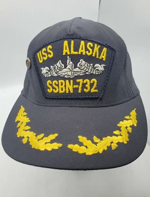 Gorra de béisbol USS Alaska SSBN-732 hoja de laurel negra de colección hecha en EE. UU. Foto 1 de 4