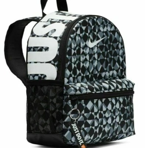 NWT NIKE Just Do It BRASILIA MINI BACKPACK Travel Play GEO BLACK WHT DM8988-010 - Picture 1 of 5