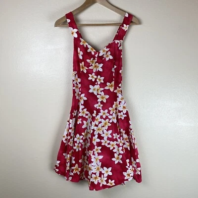 Vtg Royal Hawaiian Dress L Pink Floral Resort Cruise Fit N Flare Spa Vacation - Image 1 of 4