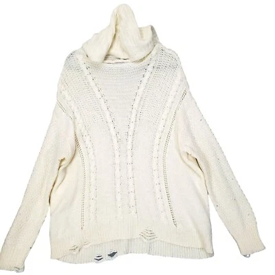 Suéter con Capucha para Mujer WILDFOX Talla M Pullover Brillante Lana de Alpaca Crema Tejido Abierto Foto 1 de 4