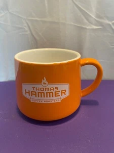 Thomas Hammer coffee Roasters mug, RARE Orange, "I Drink at work" - Picture 1 of 3