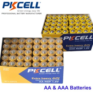 40x AAA & 40x AA Batteries 1.5V R03P R6P PC2400 PC1500 Zinc-Carbon PKCELL - Picture 1 of 7