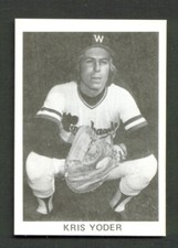 1976 TCMA Williamsport TOMAHAWKS #22 KRIS YODER Anaheim CALIFORNIA Orange