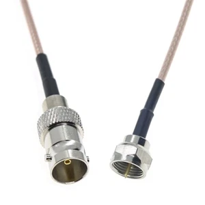cable F Male plug TO BNC Female jack connector coaxial 75 ohm Cable RG179 - Picture 1 of 5