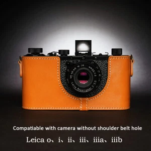 Real Leather Camera Bag Case Protect Cover Belt For Leica o i ii iii iiia iiib - Picture 1 of 29