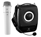 Amplificateur vocal Bluetooth haut-parleur mégaphone portable personnel 25 W avec 2 micros