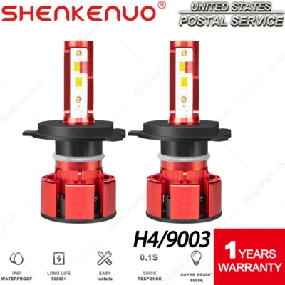 LED Bulbs Headlight 9003/H4 High Low Beam 6000K White for Acura TL 1995-1998 - Image 1 of 4