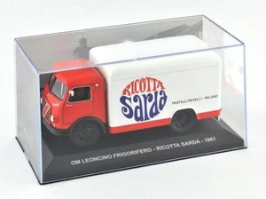 1DIE CAST " OM LEONCINO FRIGORIFERO - RICOTTA SARDA  " VEICOLI PUBBLICITARI 1/43 - Picture 1 of 1