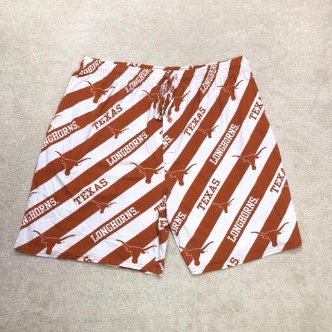 University of Texas Longhorns Pajama Shorts Mens 2XL Orange Striped AOP Cover