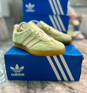 ❤️Brand New adidas Gazelle Indoor Trainers Green Spark White UK 6 US 7.5❤️ - Picture 1 of 9