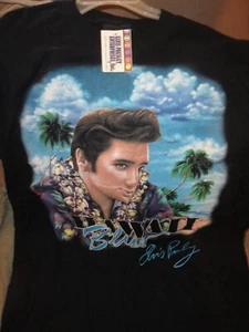 Vintage Elvis Presley Blue Hawaii T Shirt Black XL NOS - Picture 1 of 2