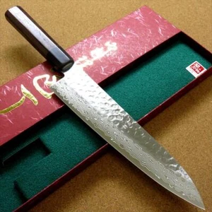 Giapponese Cucina Gyuto Capocuoco Coltello 8.2 " Nickel Damasco Acciaio 45 - Picture 1 of 10