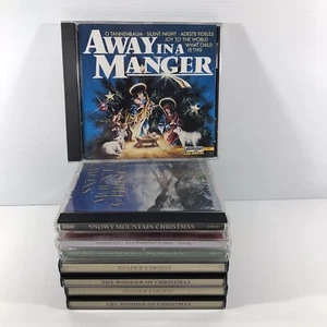 Christmas CD Bundle Lot 5 Compilation Albums Away In A Manger Snowy Mountain + - Picture 1 of 16