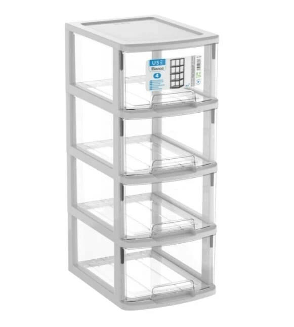 ✅️ Cajonera de Plástico A4 Organizador 4 Cajones  26x35x66 - Imagen 1 de 1