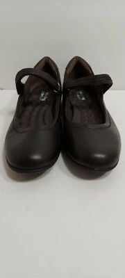 Cunas para caminar para mujer Mary Jane de cuero marrón planas talla 7 1/2 N Foto 1 de 4