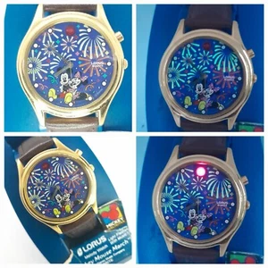 Vintage Lorus Disney Mickey Animated Musical Watch by Seiko V52f-0a20 Fireworks - Picture 1 of 24