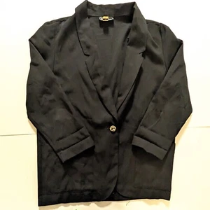 Requirments women’s blazer size 14 made in usa Black Vintage Business Formal vtg - Picture 1 of 4