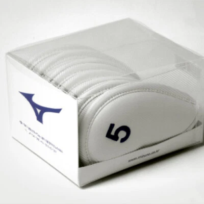 Mizuno PU Iron Head Cover Set (8 Pcs) #5-9/Pw/Gw/Sw Golf Club Headcover White - Image 1 of 3