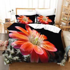 Cactus Stamen Duvet Quilt Cover Pillowcase Double Queen King Bedding Set