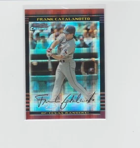 2002 Bowman Chrome # 77 Frank Catalanotto X-Fractor #074/250 Texas Rangers - Picture 1 of 2