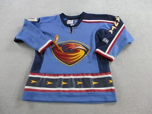 VINTAGE Atlanta Thrashers Jersey Youth L/XL Blue Ilya Kovalchuk CCM NHL Hockey - Picture 1 of 13