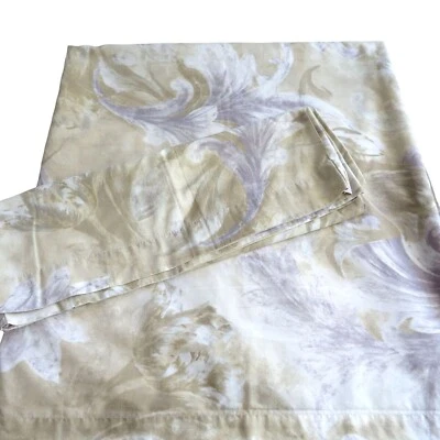 Sábanas completas 1 planas 2 fundas de almohada beige púrpura remolino algodón vintage años 90 Y2K Foto 1 de 4