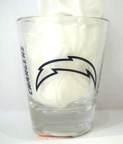 NFL Los Angeles Chargers 2 Ounce Clear Glass Shot Glass Cover