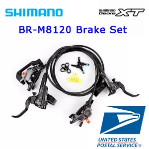 Shimano Deore XT BR-M8120 BL-M8100 4-Piston Hydraulic Brake Set F+R Resin Metal - Picture 1 of 1