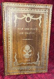 Wooden Faux Book Secret Hidden Storage Stash Box "War and Peace" Jewelry Safe - Picture 1 of 4