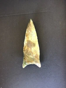 4 1/4in. Indian Arrowhead Replica Made From Flint. - Imagen 1 de 12