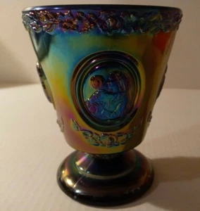  Fenton Carnival Glass Goblet Gothic 5.5" Tall  - Picture 1 of 9
